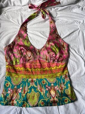 Vintage 90’s silk Halter Top